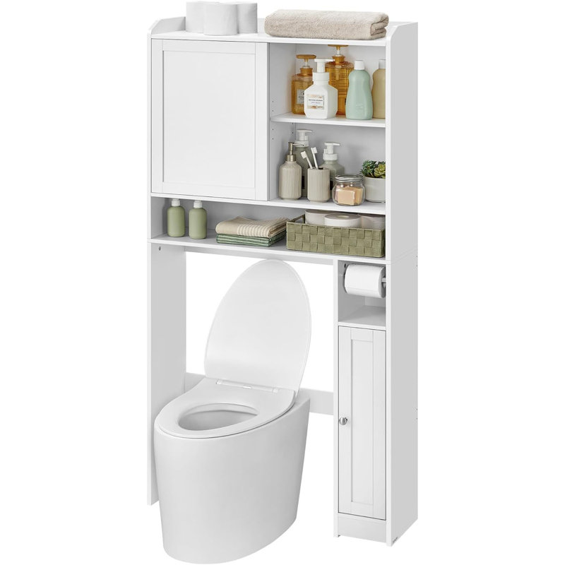 Tablette de rangement au-dessus de la toilette, Blanc
