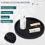 Plateau de salle de bain en silicone Plateau de meuble-lavabo rond Porte-savon décoratif Organisateur de comptoir de cuisine pour table basse pour bougie, parfum, plante, 9 pouces, noir