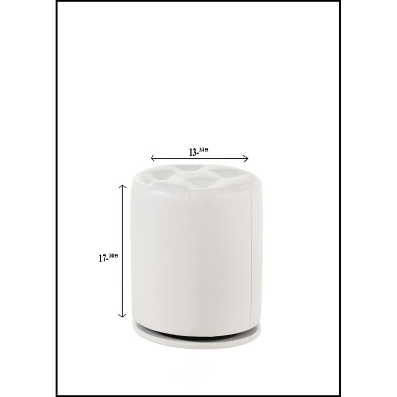 Tabouret de coiffeuse pivotant 1 pièce, Blanc