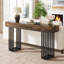 Console Table for Entryway, Industrial Wood Hallway Table with Stylish Metal Frame, Sofa Foyer Table for Living Room, Entrance (140 cm)