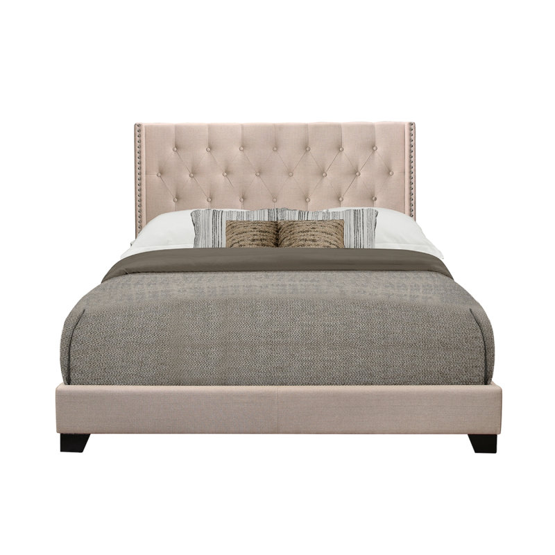 Mynatt Upholstered Bed, King, Beige