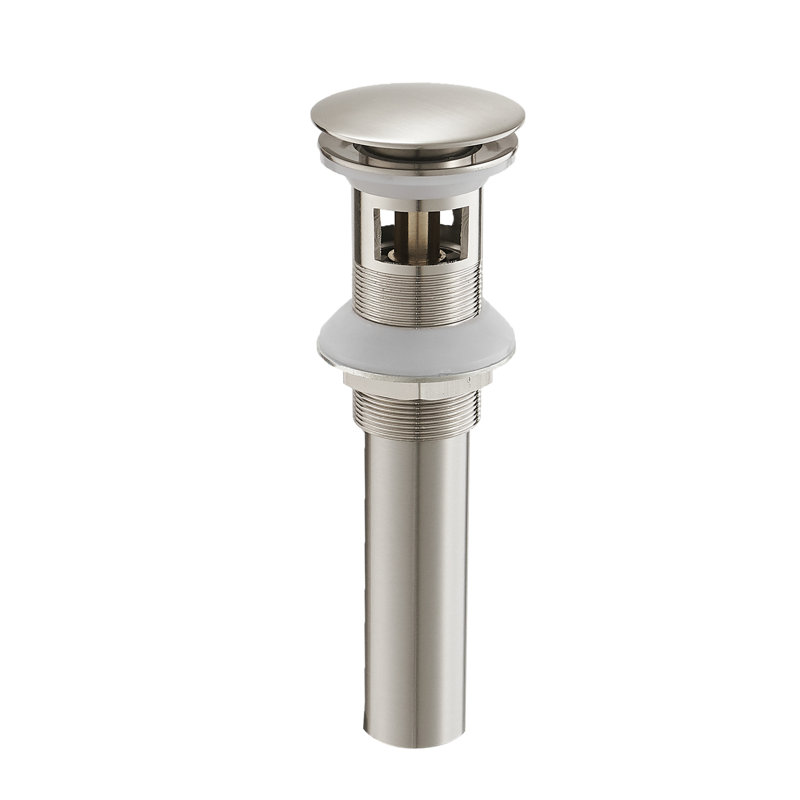 Bonde escamotable de lavabo de salle de bain, Oui, Nickel brossé