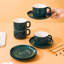 6-Piece Teacup And Saucer Set, Modern Porcelain Coffee Mug With Gold Spoon-870457891