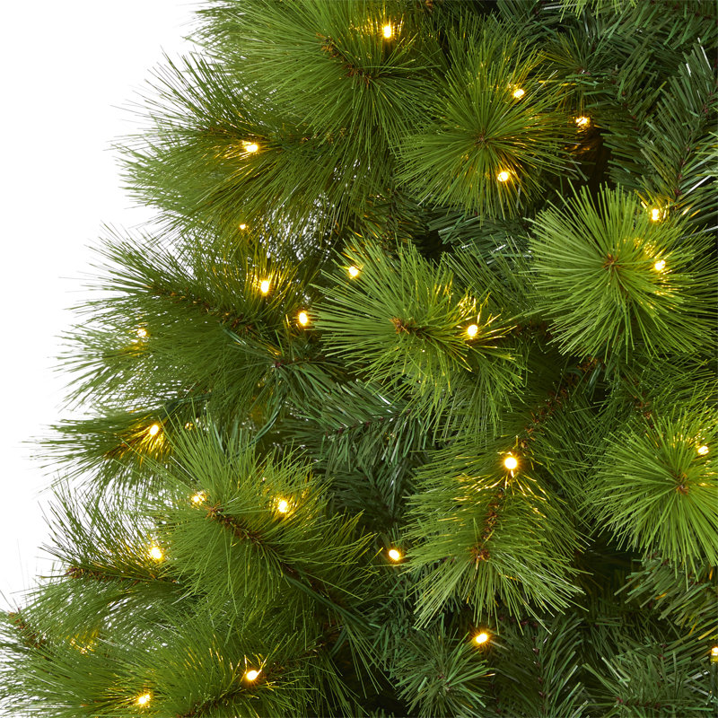 Lighted Artificial Pine Christmas Tree, 7.5' H