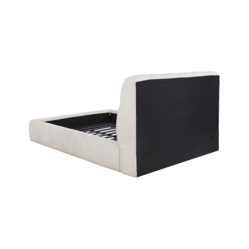 Lit plateforme tapissier Trystan, Queen, Cream