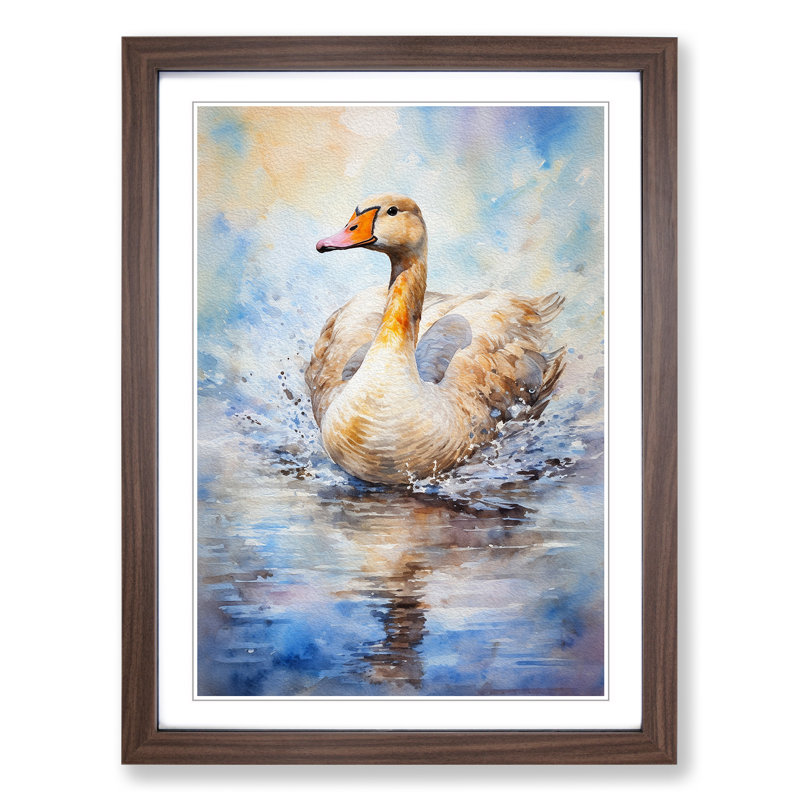 Goose Impressionism Art - Framed Print