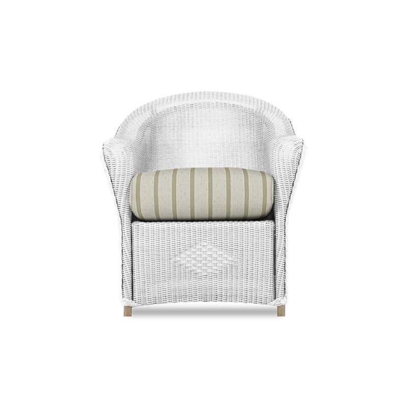 Reflections Outdoor Dining Armchair, Demo Oatmeal, White