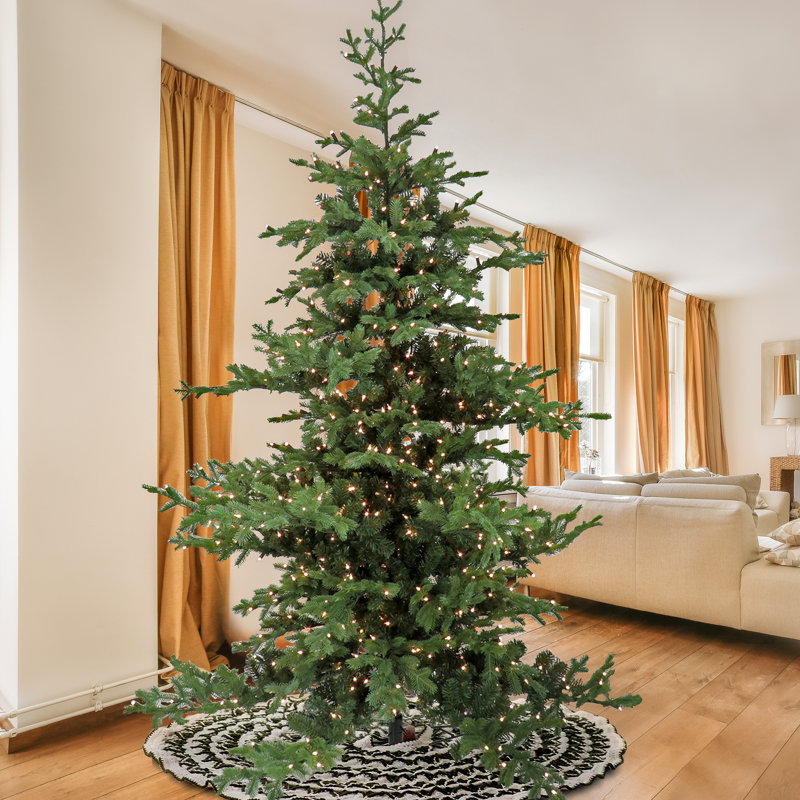 9ft Green Pre-Lit Artificial Christmas Tree with Clear Lights