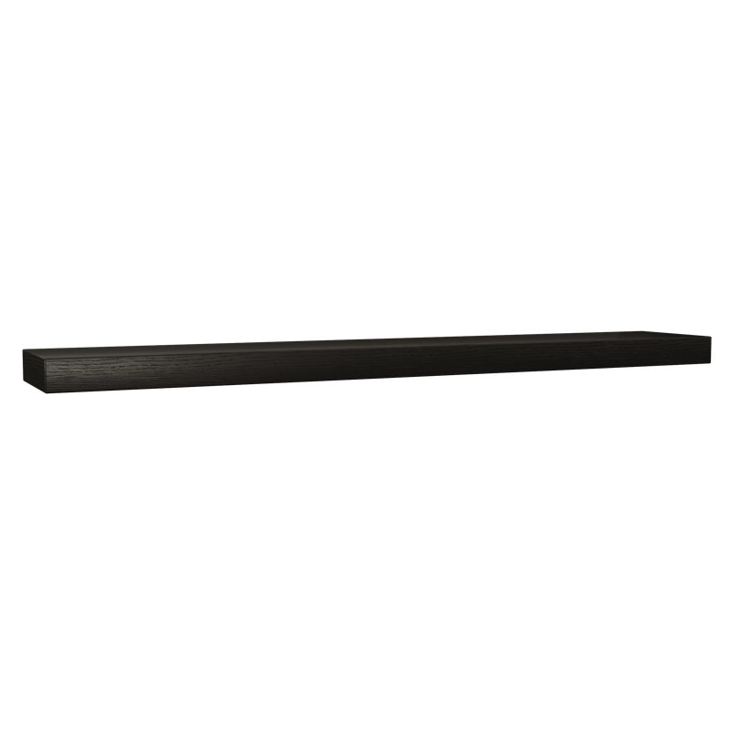 Rift White Oak Floating Shelf, Black Wood