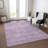 Machine Washable Indoor/Outdoor Chantille ACN1163 Lavender Rug-109514385