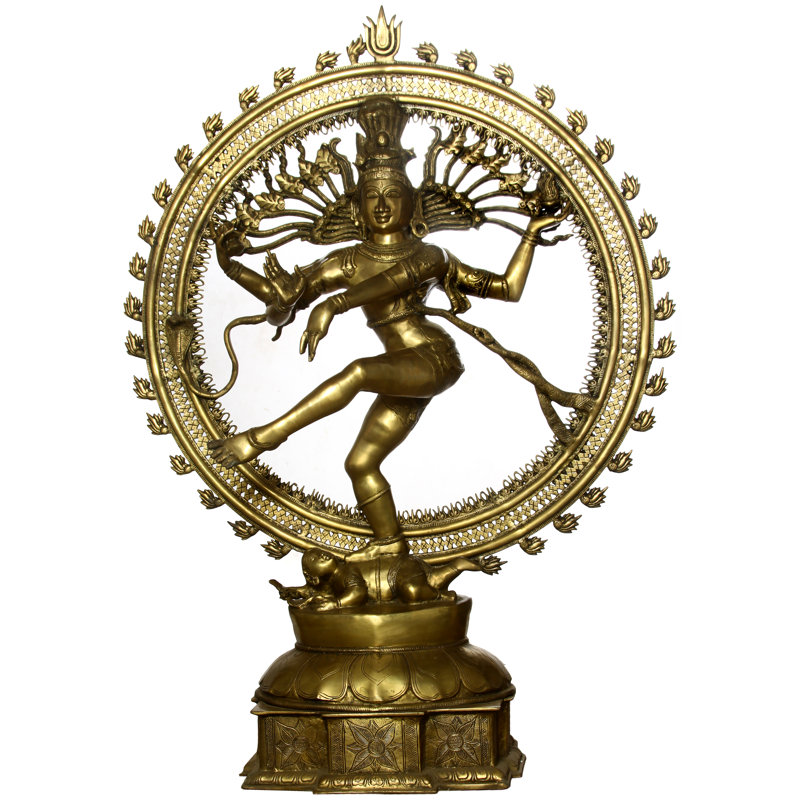 Handmade Statue Decorative Object, Green Bronze