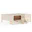 Double avec bibliothèque intégrée et tiroirs de rangement, escalier de sécurité et rails de sécurité de haute qualité, beige-89956218