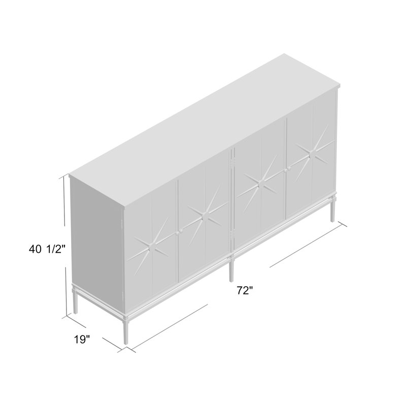 Mallory 72'' W Solid Wood Sideboard