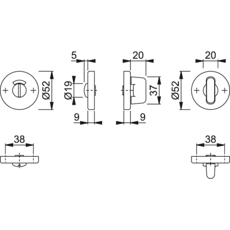 Amayia Brescia Bathroom Turn & Indicator, Green