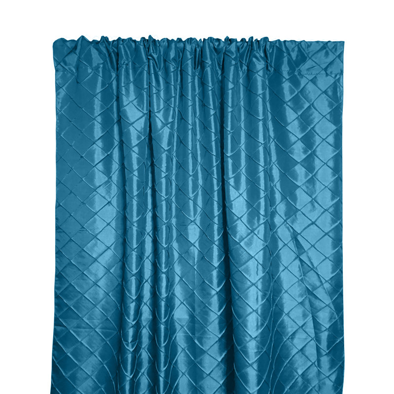 Gulshara Semi Sheer Curtain Single Panel, Turquoise, 54" W x 72" L