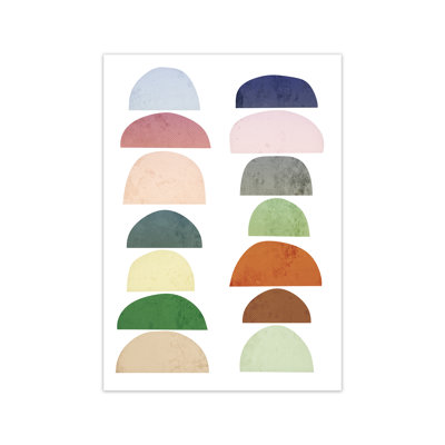 Half Moon Pastel Abstract Original - Print