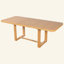 Table de salle à manger extensible, table de cuisine rectangulaire de 152 à 213 cm (60 à 84 pouces) avec coins arrondis, rallonge amovible, détails rainurés, piètement à entretoise et patins de protection.