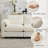 2-Seater Loveseat With Pillow Top Arms, Cloud Couch Deep Seat Corduroy Sofa-893424663