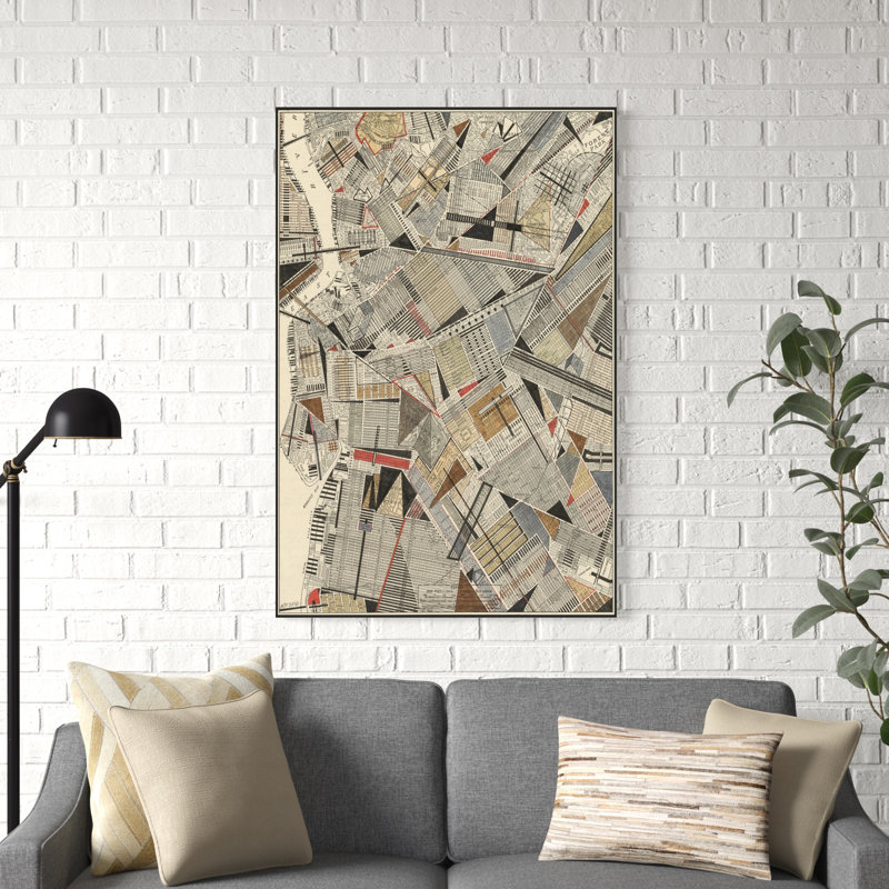 «Modern Map of Brooklyn» par Nikki Galapon, reproduction d'art sur toile, H 48 po x l 32 po