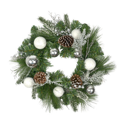Couronne de plastique décorée 20 po
