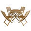 Rasch 4 - Person Acacia Wood Patio Dining Set with