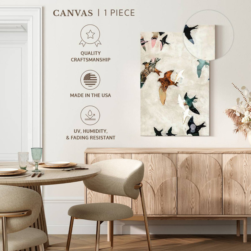 Brampt Abstract Birds I, 51" H x 34" W
