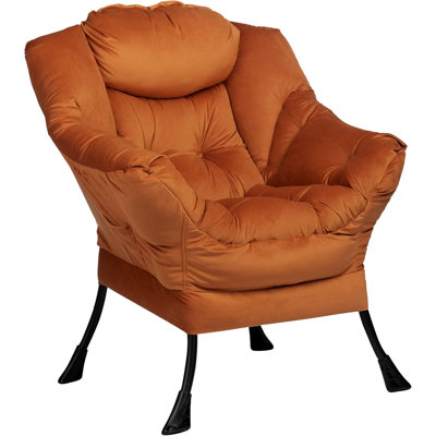 Fauteuil surdimensionné surdimensionné avec rembourrage épais, méridienne moderne en tissu, fauteuil de lecture confortable avec accoudoirs, support ergonomique pour le salon, la chambre à coucher, le dortoir