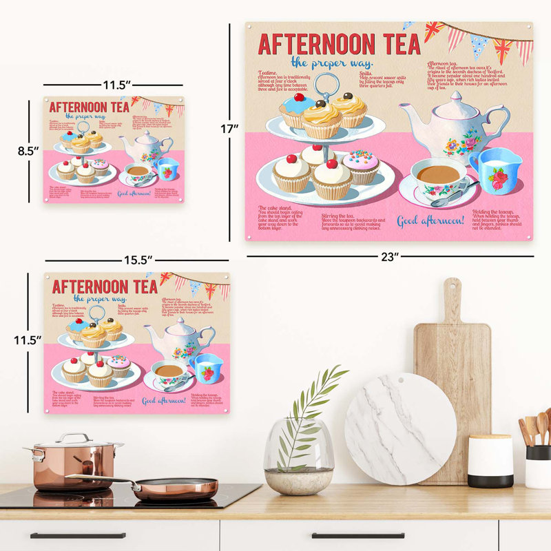 " Afternoon Tea ", 17.2" H x 23.2" W x 0.04" D