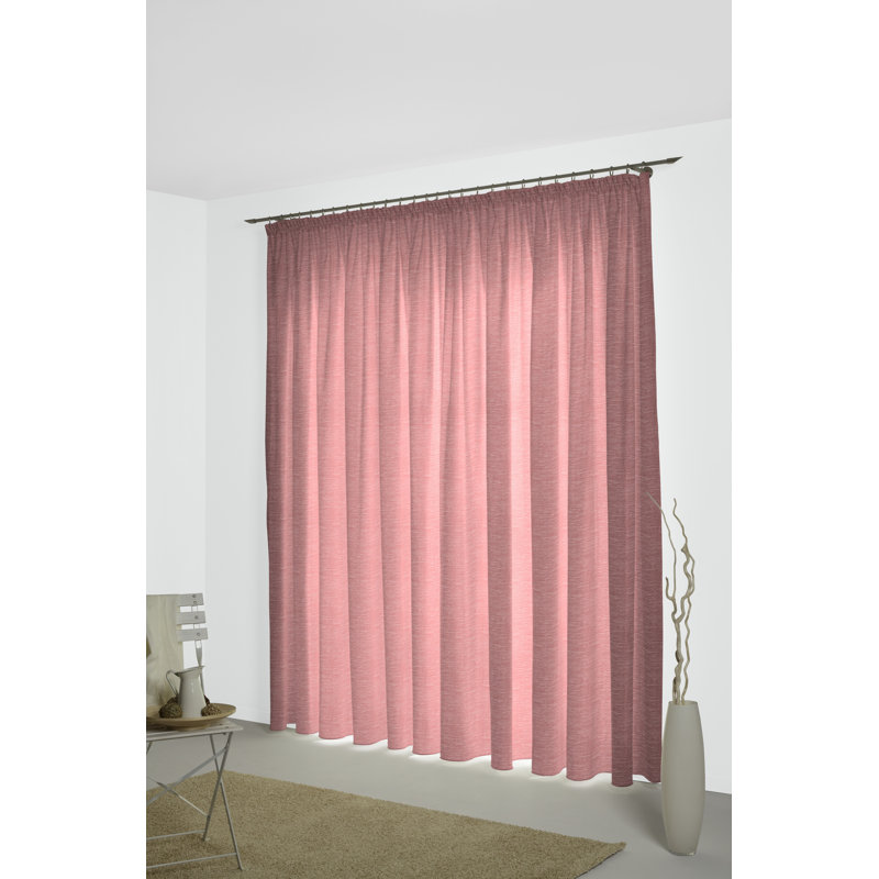 Breedlove Room Darkening Curtain, 245cm H x 270cm W, Pink
