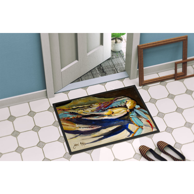 Tapis de porte d’intérieur anti-dérapant pour le crabe, Rectangle 1 pi 6 po x 2 pi 3 po