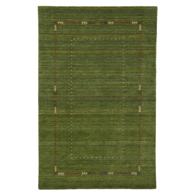 Kashkuli Gabbeh Green Rug 4'11" x 7'11"