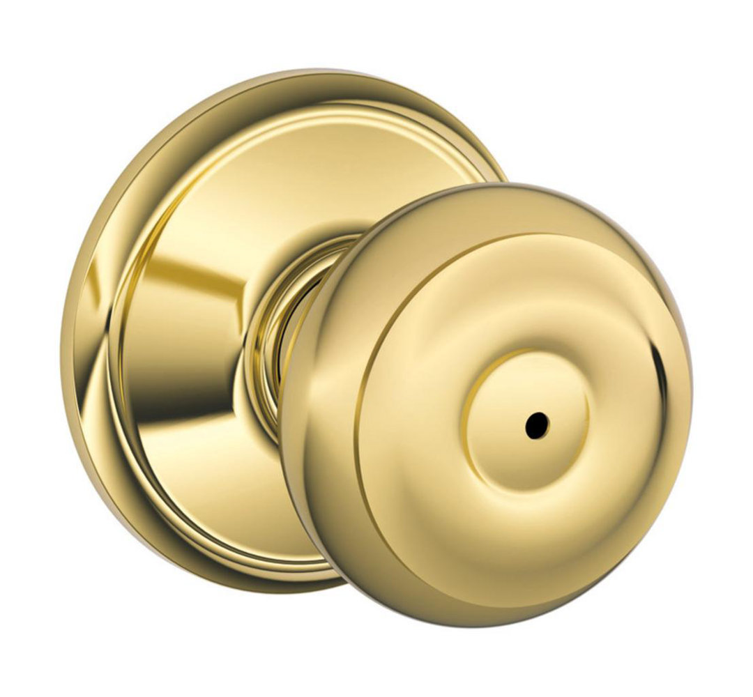 Schlage Georgian Aged Bronze Steel Privacy Lockset ANSI Grade 2 1-34 in. Schlage 