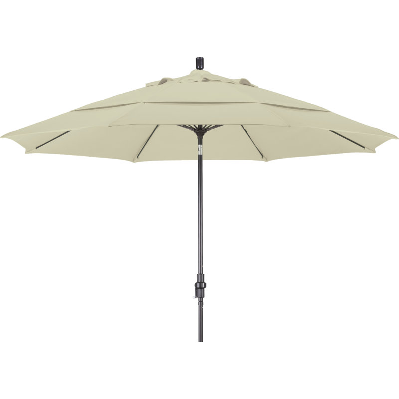 Parasol de marché 11 pi Leiker, Toile Toile Toile Sunbrella®, Blanc mat