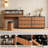 98.4-Inch Convertible L-Shaped Extendable Vanity Table, Featuring A Flip-Up Mirror, 6 Large Storage Drawers And 1 Small Storage Drawer, Glass Doors, And An Additional Shelf With Built-In LED Lighting