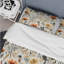 Ensemble de housse de couette à motif d'automne orange et blanc Cottage Flowers III - Floral-1598775085