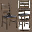 Ensemble de 2 chaises d'appoint en cuir synthétique et noyer