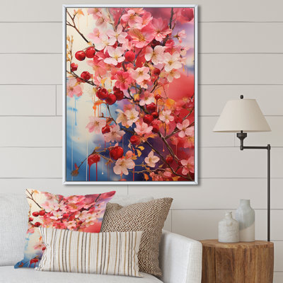 Été rose cerisier en fleurs II - Art mural cerisier en fleurs
