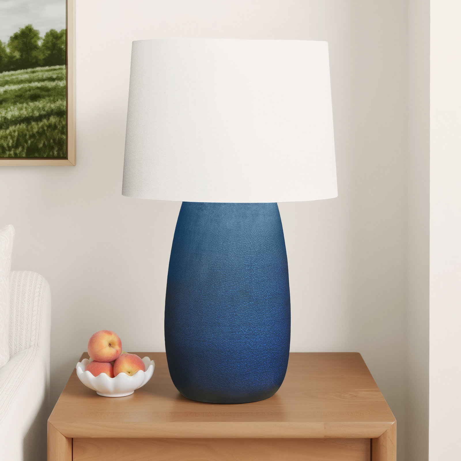 Ceramic Accent Lamp, Blue