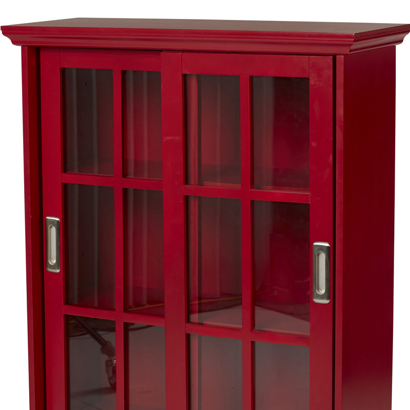 Bibliothèque standard de H 51 po x l 31,75 po, Rouge