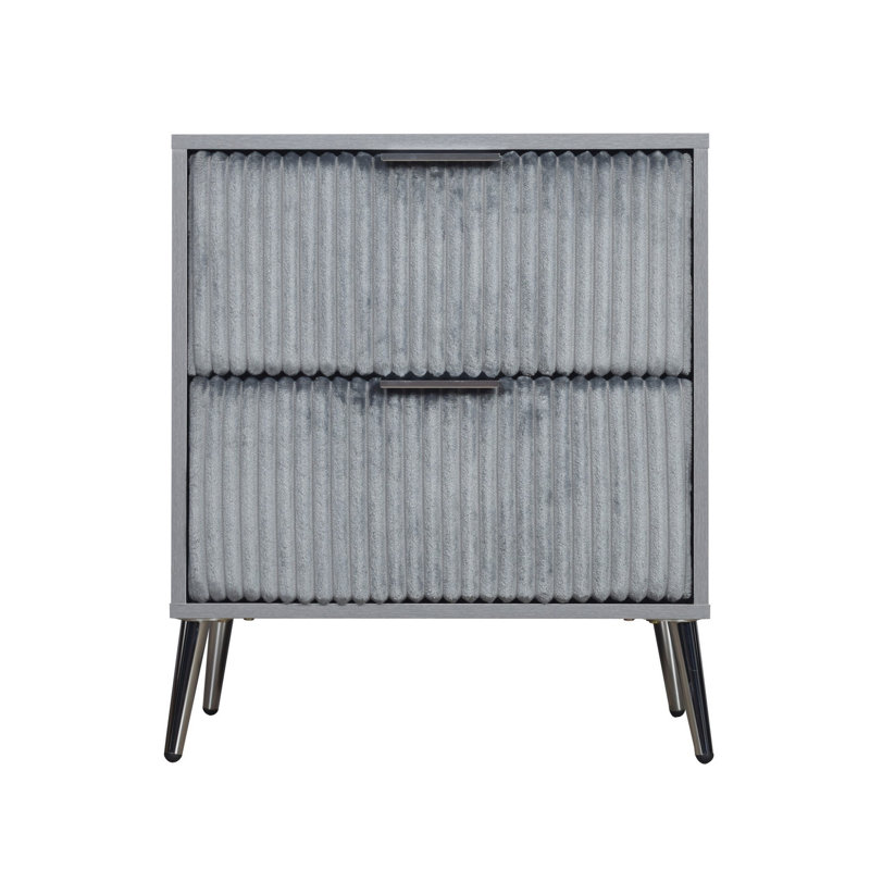 Table de chevet Kiersha, Gris