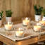 Ensemble de 48 bougies remplies de verre transparent HOSLEY Oyster