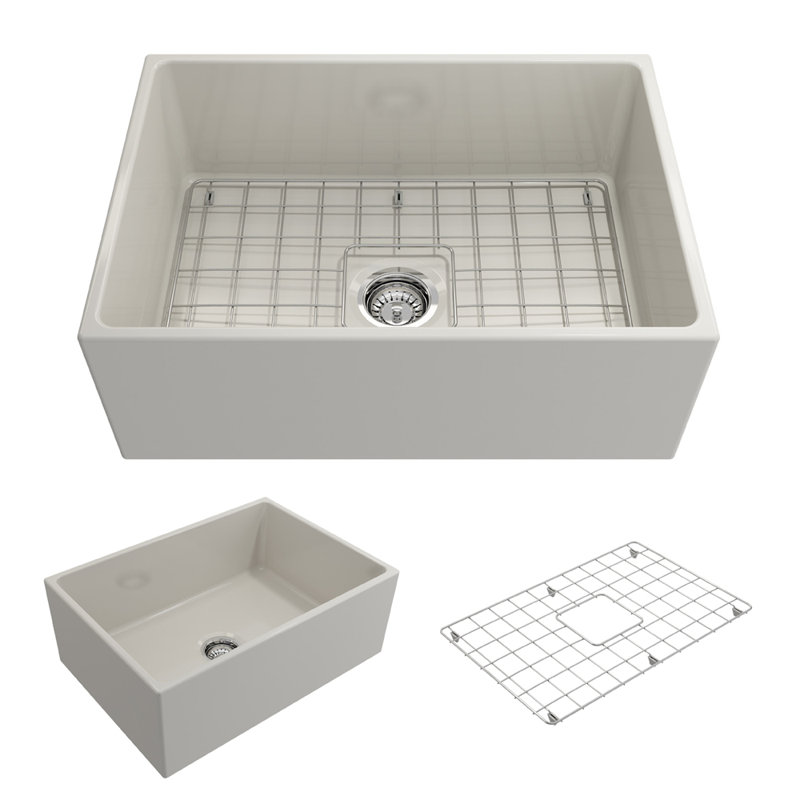 27'' L Kitchen Sink, Biscuit
