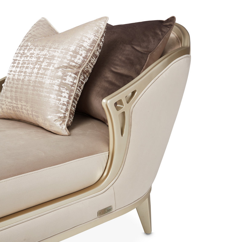 Villa Cherie Chaise Lounge, Porcini Velvet
