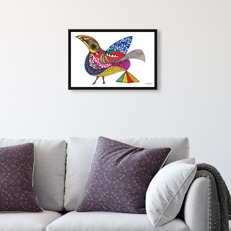 Manuel Roman - Bird Print by Oliver Gal, 21"H x 31"W, Black Floater Frame