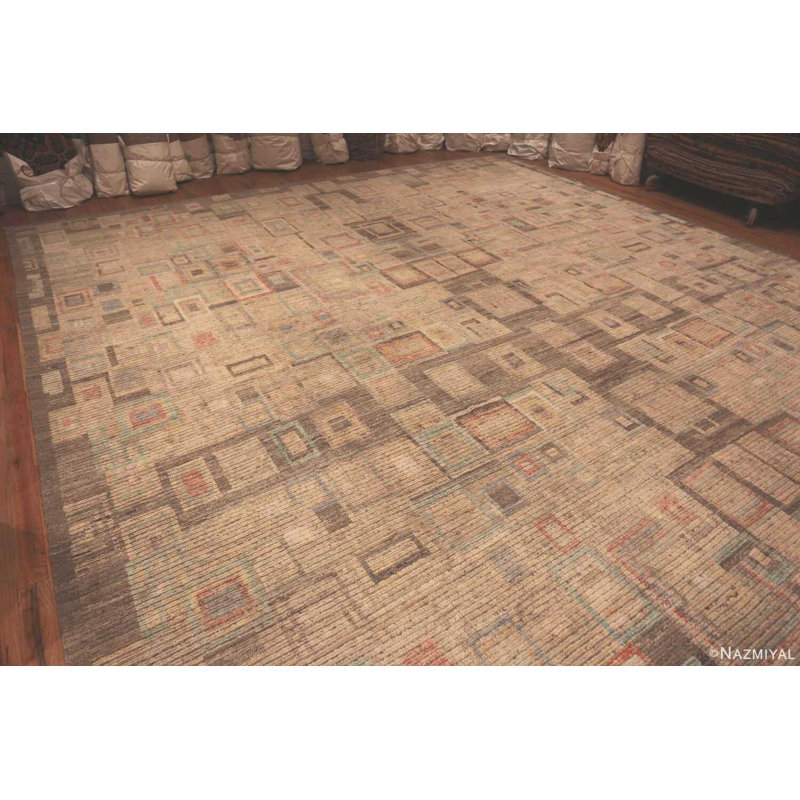 Tapis marocain surdimensionné à motif géométrique moderne