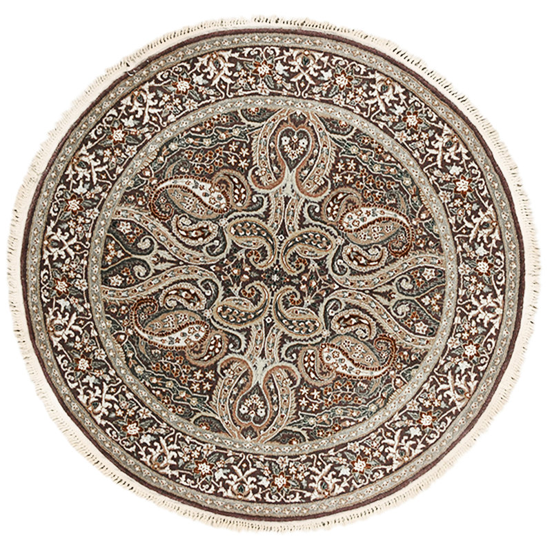 High-Quality Hand-Knotted Aubergine Area Rug