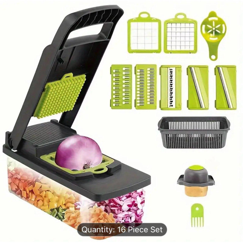 Hachoir à légumes avec récipient 16 po pour cuisine
