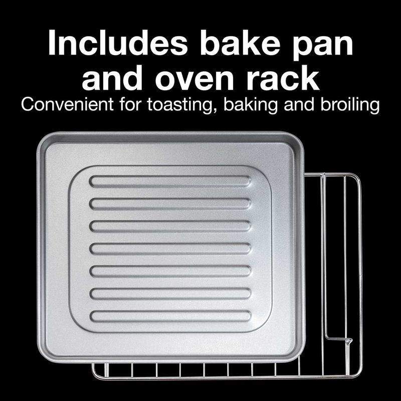 Proctor Silex Black and Silver 4-Slice Toaster Oven Broiler