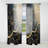 Golden Branch Tree Luminous Tangle I - Traditional Velvet Curtain - Room Darkening - 1 Panel-107830746
