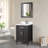 Lachine 24'' Single Bathroom Vanity with Carrara Marble Top-2038596655